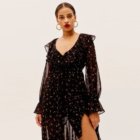 NWT - For Love and Lemons - Juliana Floral-Print Maxi Dress - Picture 2 of 13